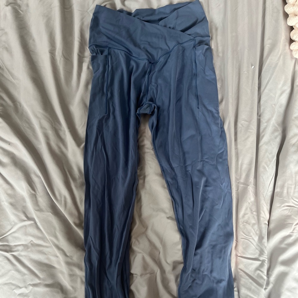 Aerie Slate Blue Crossover Leggings